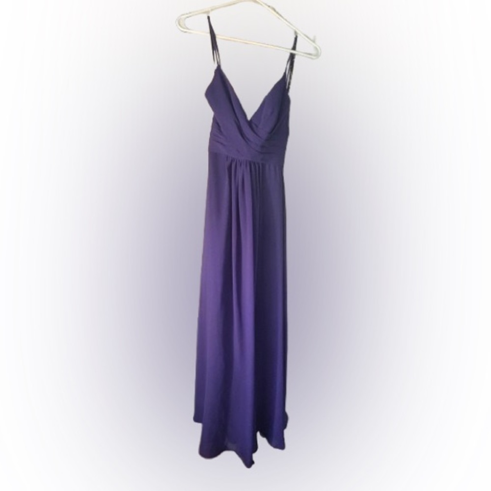 NWT SORELLA VITA Elegant Purple Maxi Dress Evening Gown Size 4 Zipper Back